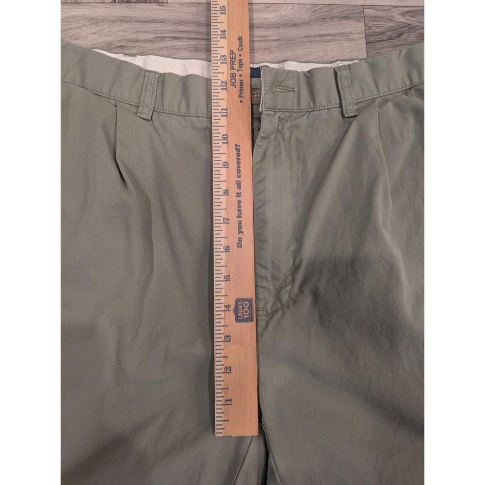 Vintage Polo Ralph Lauren Men's Hammond Pants Fit 36x32 Pleated Cuffed Olive - Picture 5 of 12